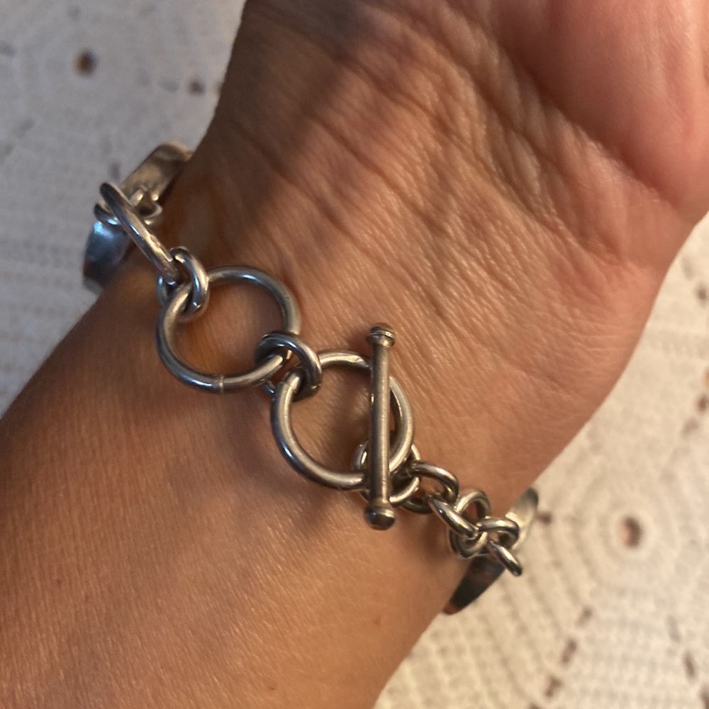 Vintage .925 silver tie dye bracelet - Picture 6 of 8